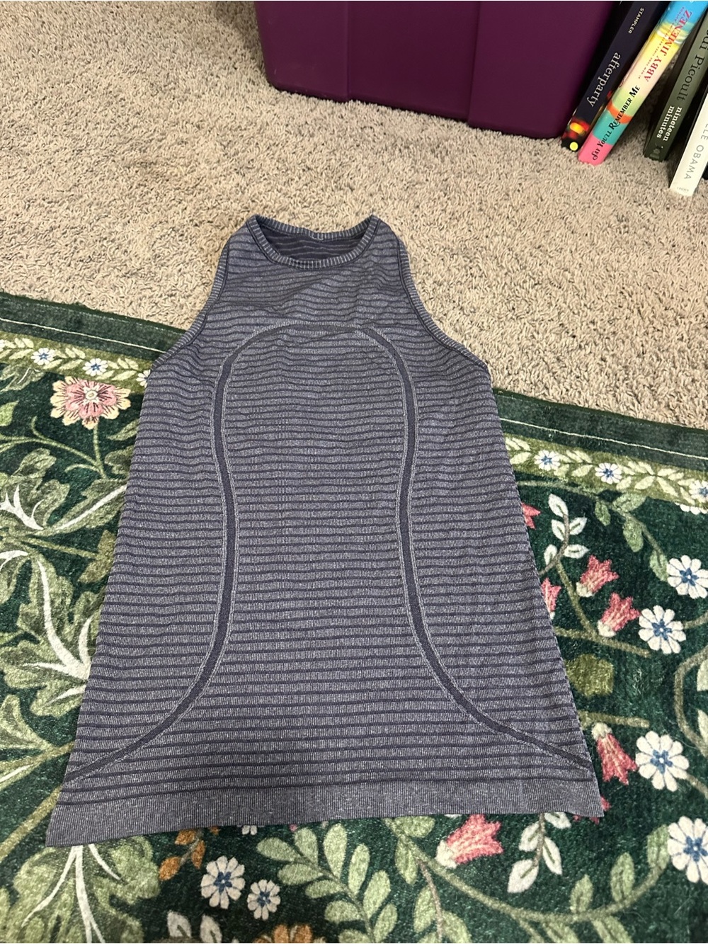 lululemon athletica Heathered Slate Gray Purple Swiftly Tank